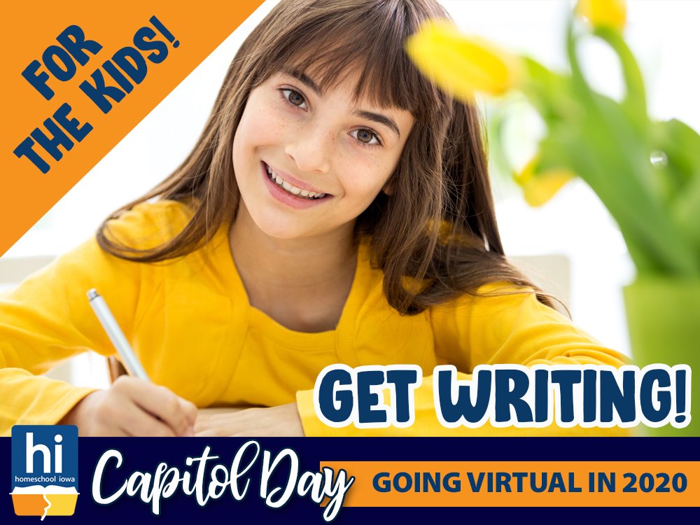 Homeschool Iowa Virtual Capitol Day: Get Writing
