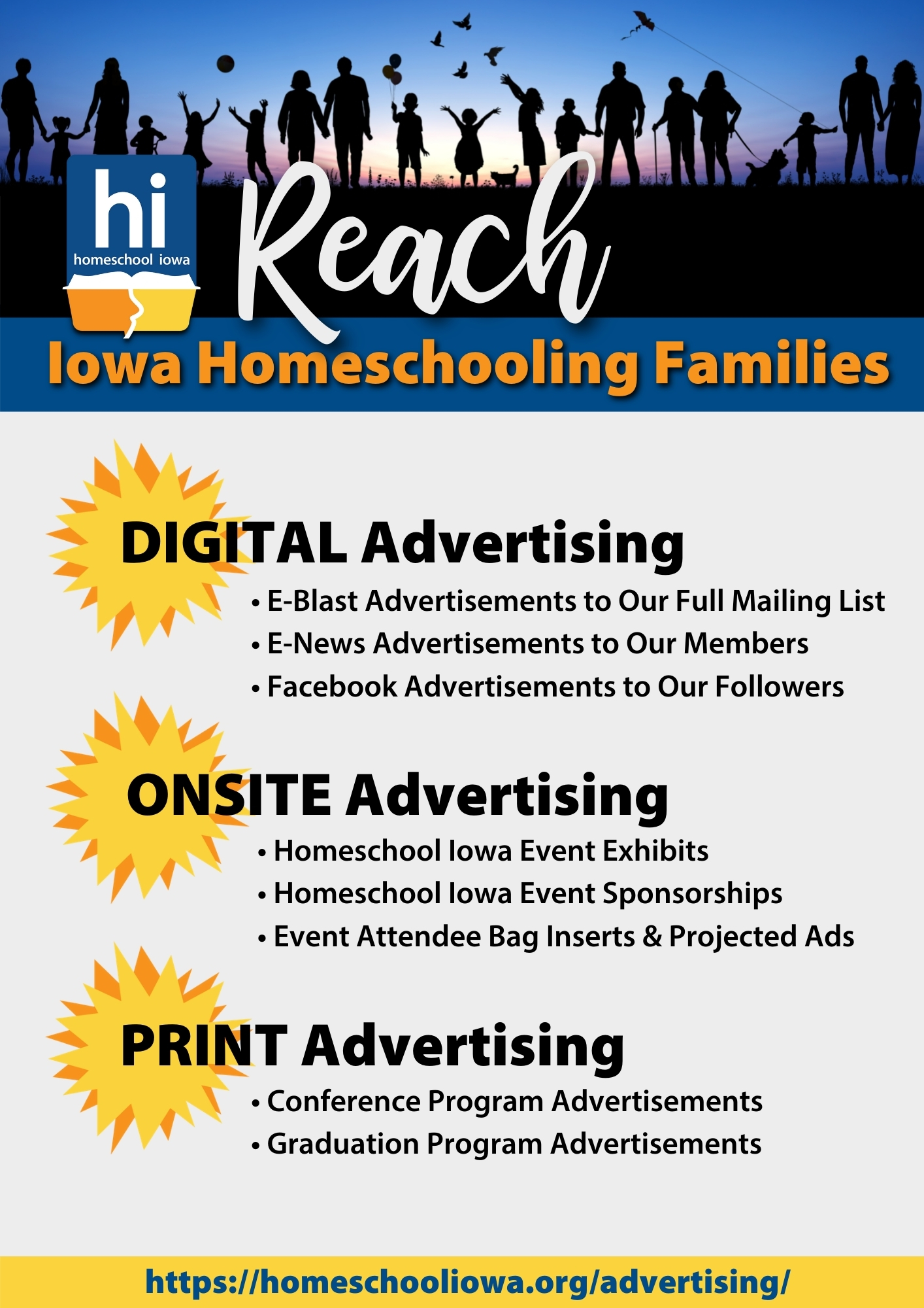 Homeschool Iowa Advertising Information