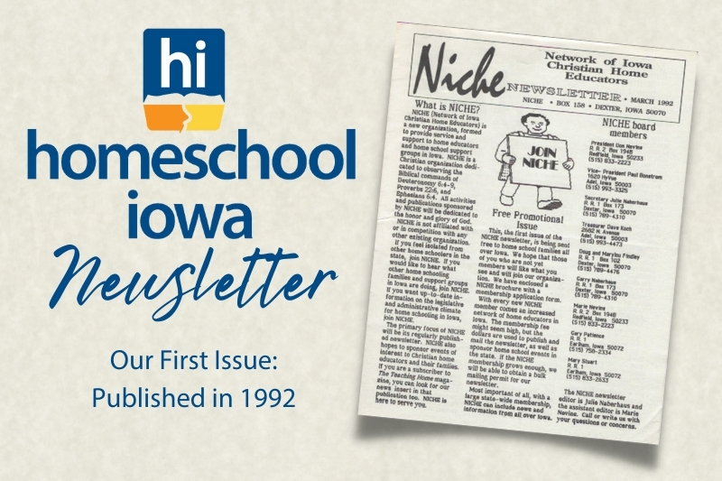 The Homeschool Iowa Newsletter: Supporting Your Homeschool Journey