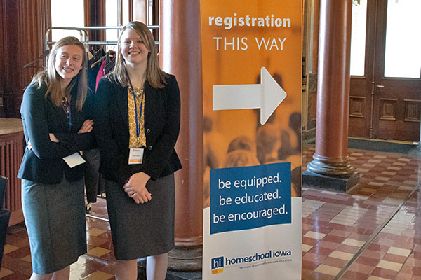 Volunteering at Homeschool Iowa Capitol Day