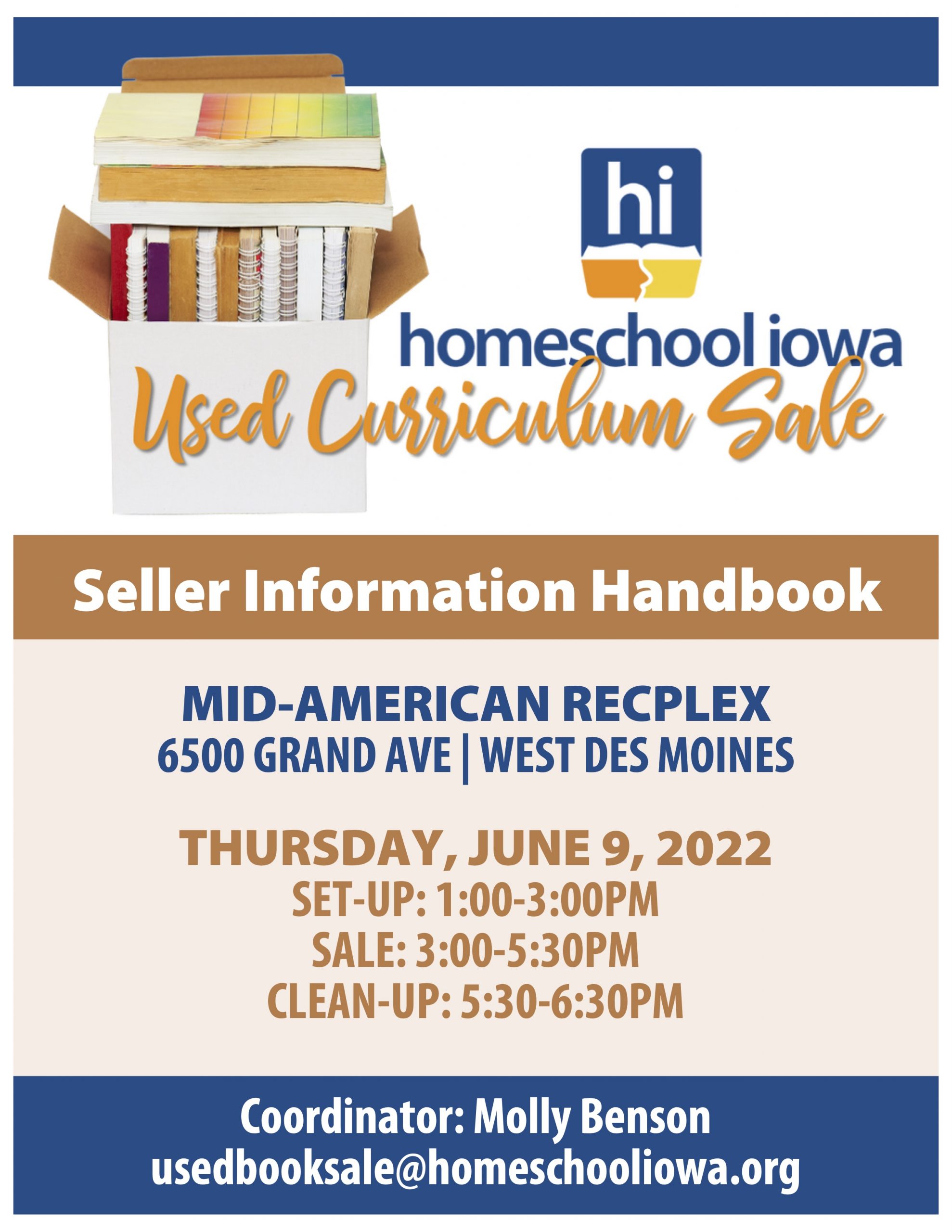 Used Curriculum Sale Info Packet