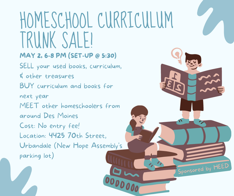 2022 HEED Homeschool Curriculum Trunk Sale