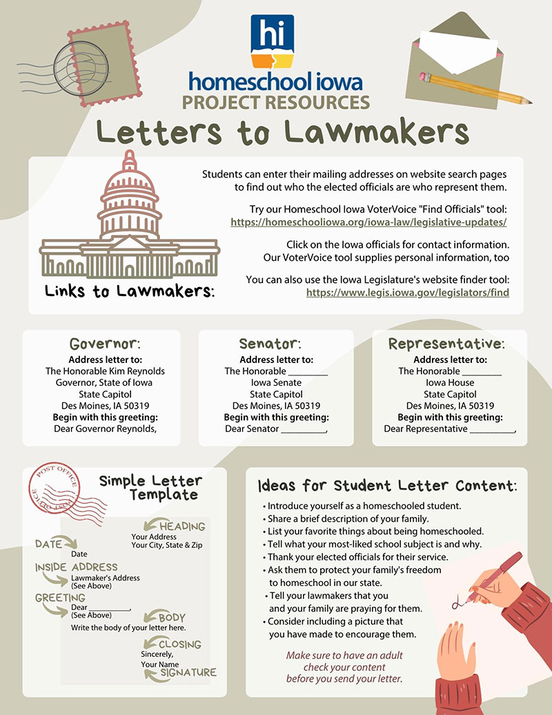 Letters to Lawmakers Project Resources