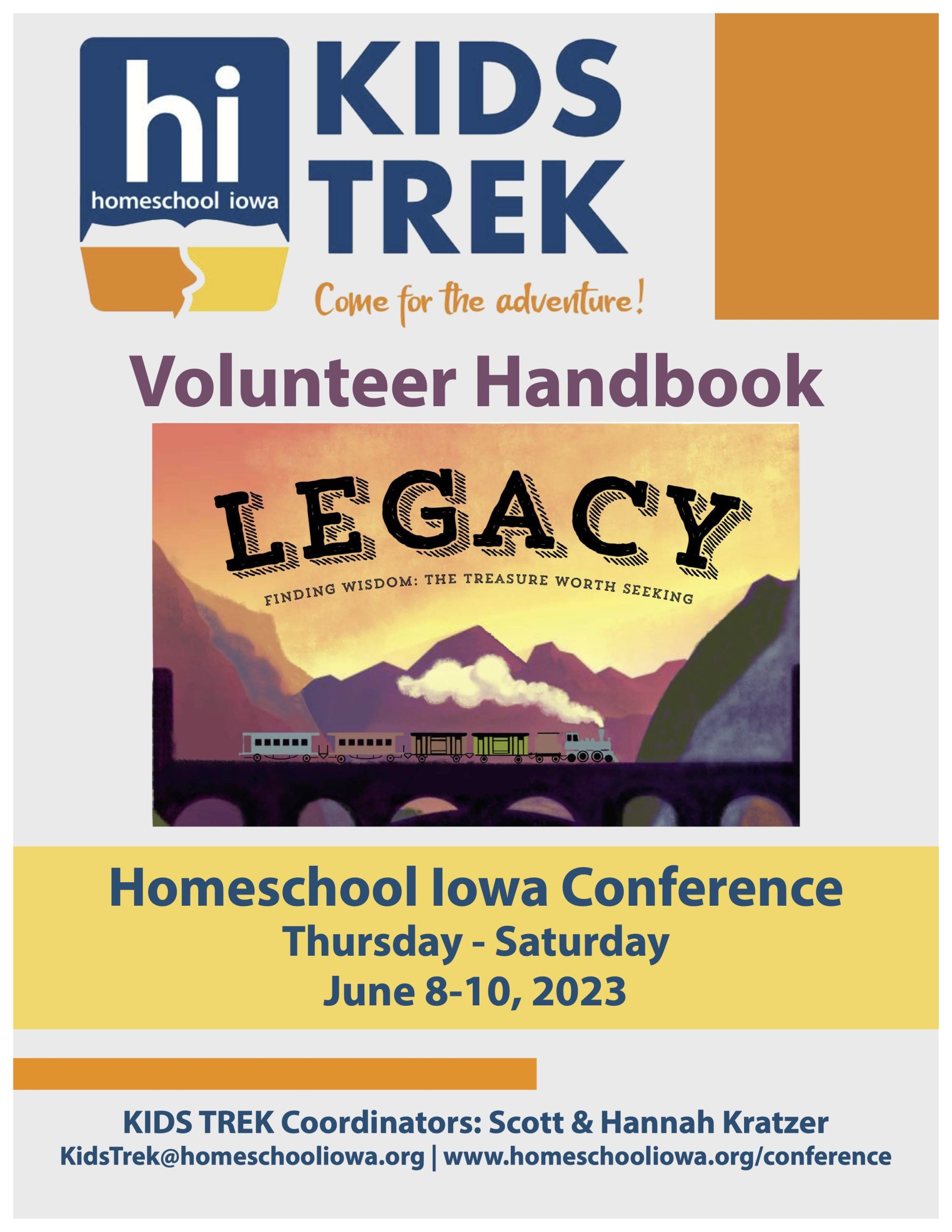 2023 KIDS TREK Volunteer Handbook