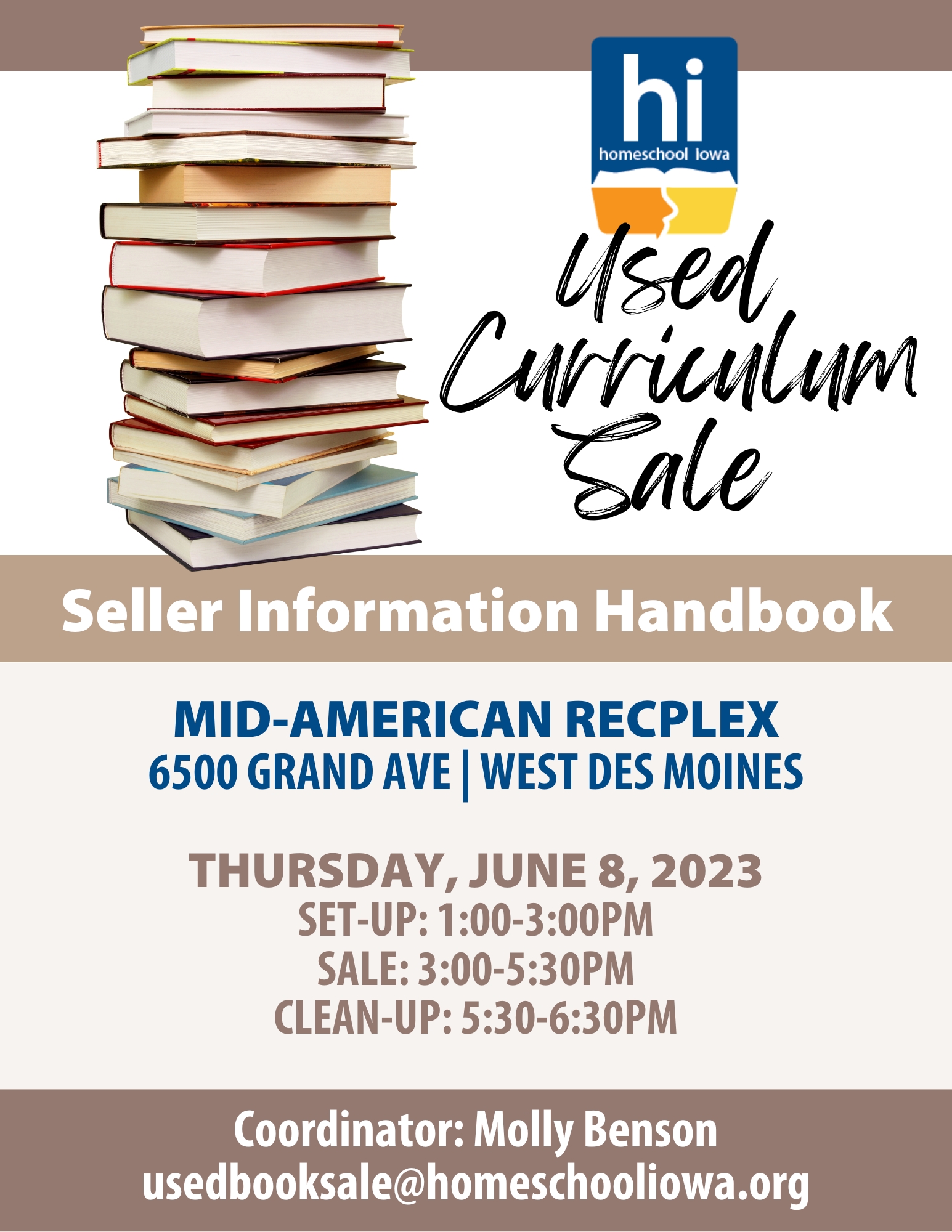 Used Curriculum Sale Info Packet