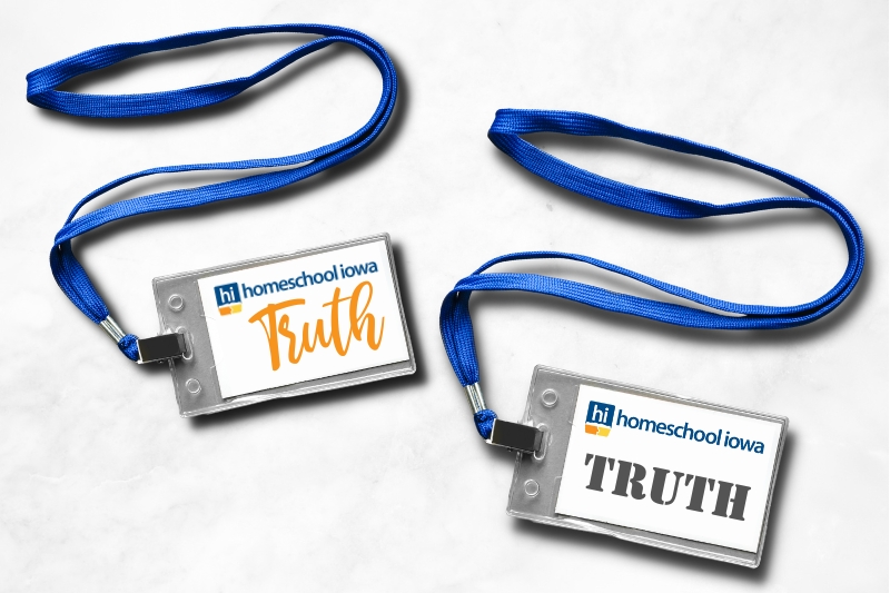 Homeschoolers who are dressed for encouragement means wear truth badges.
