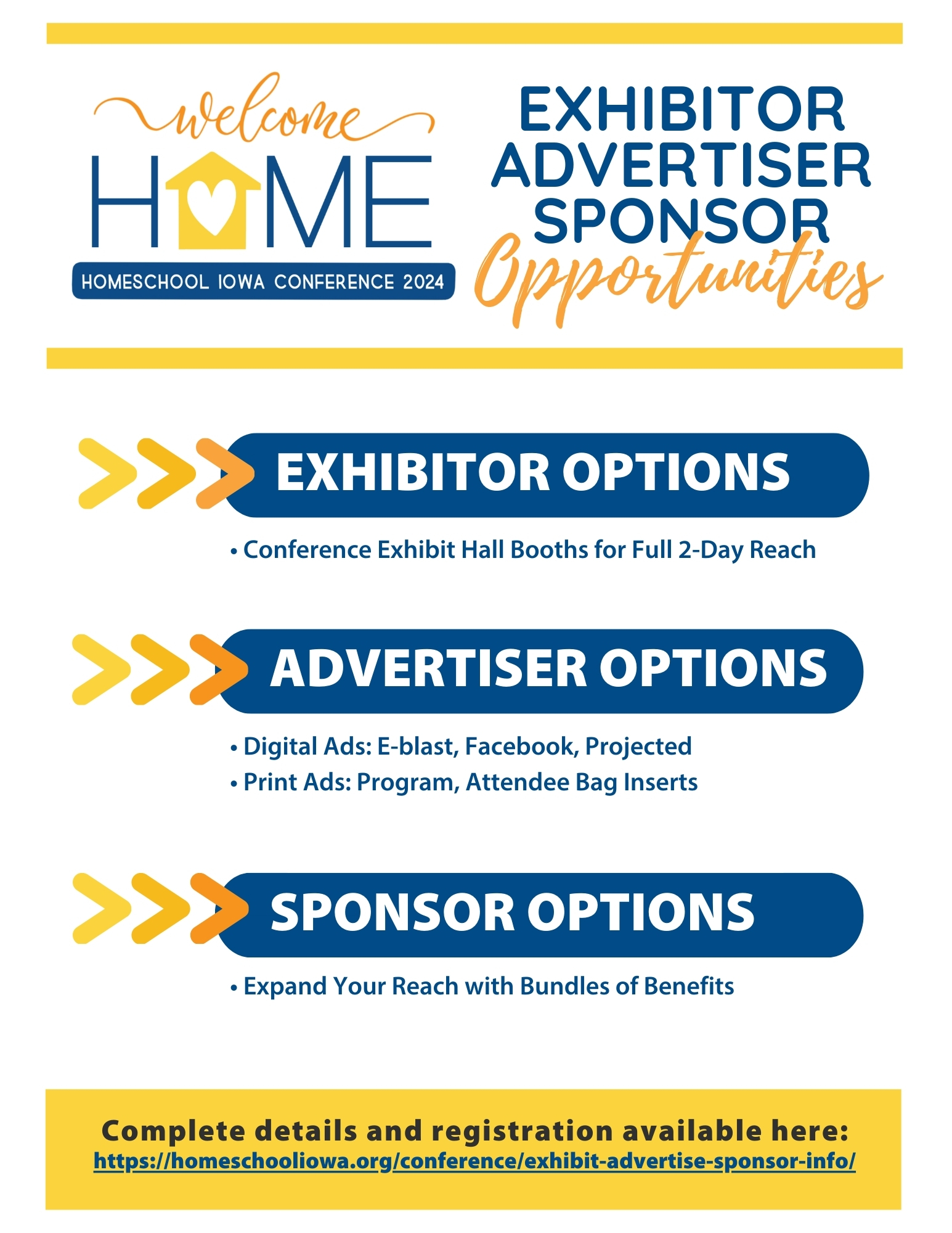 2024 Homeschool Iowa Conference Exhibitor Advertiser Sponsor Information