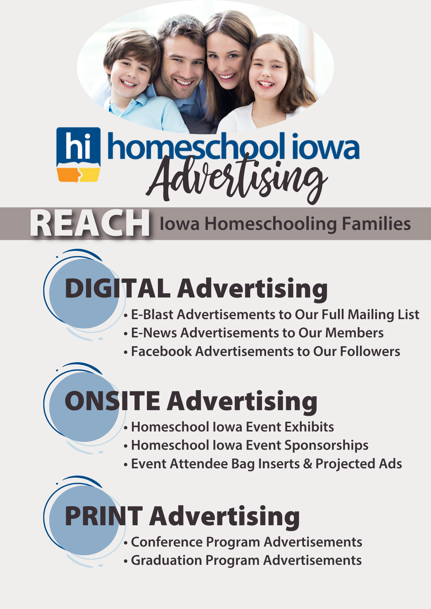 Homeschool Iowa Advertising Information