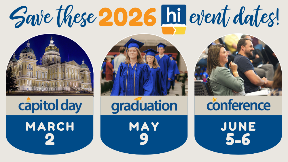 Save these 2026 Homeschool Iowa event dates!