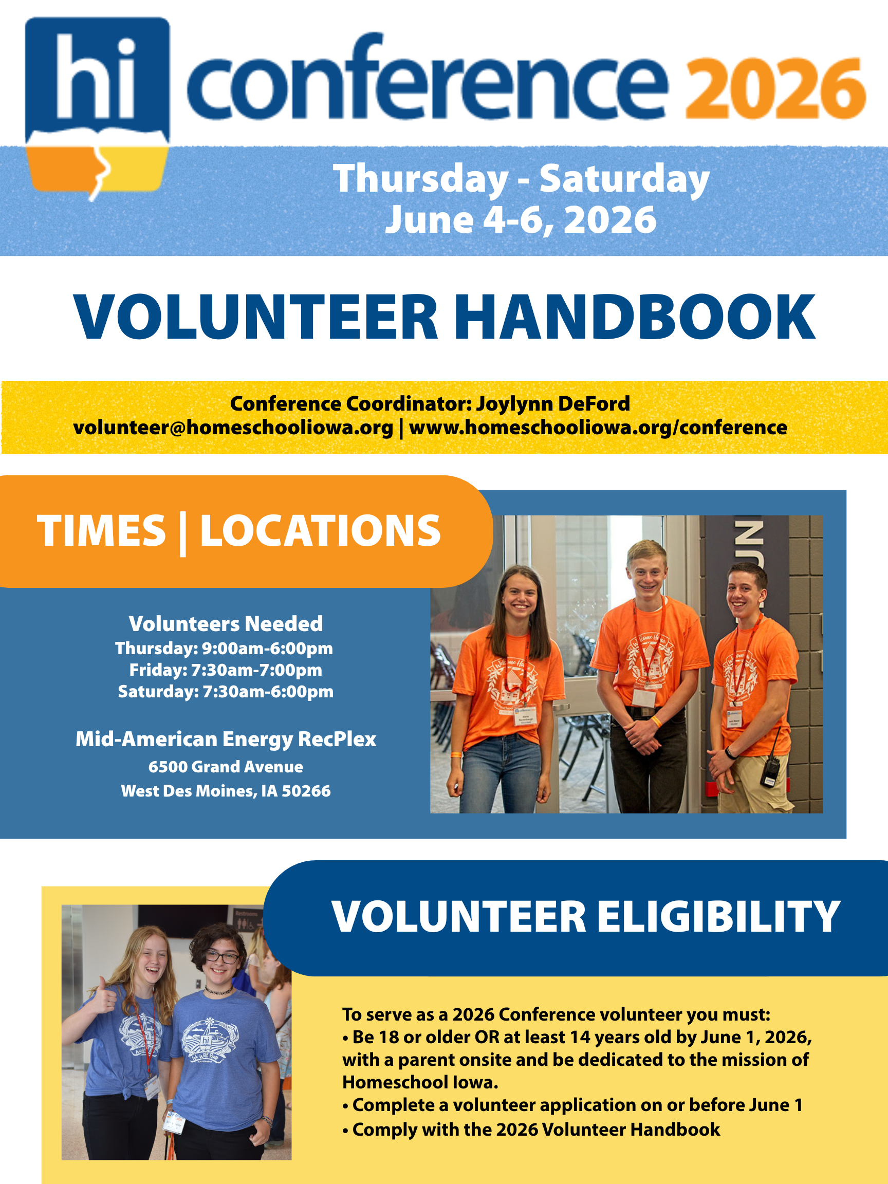 2026 Conference Volunteer Handbook