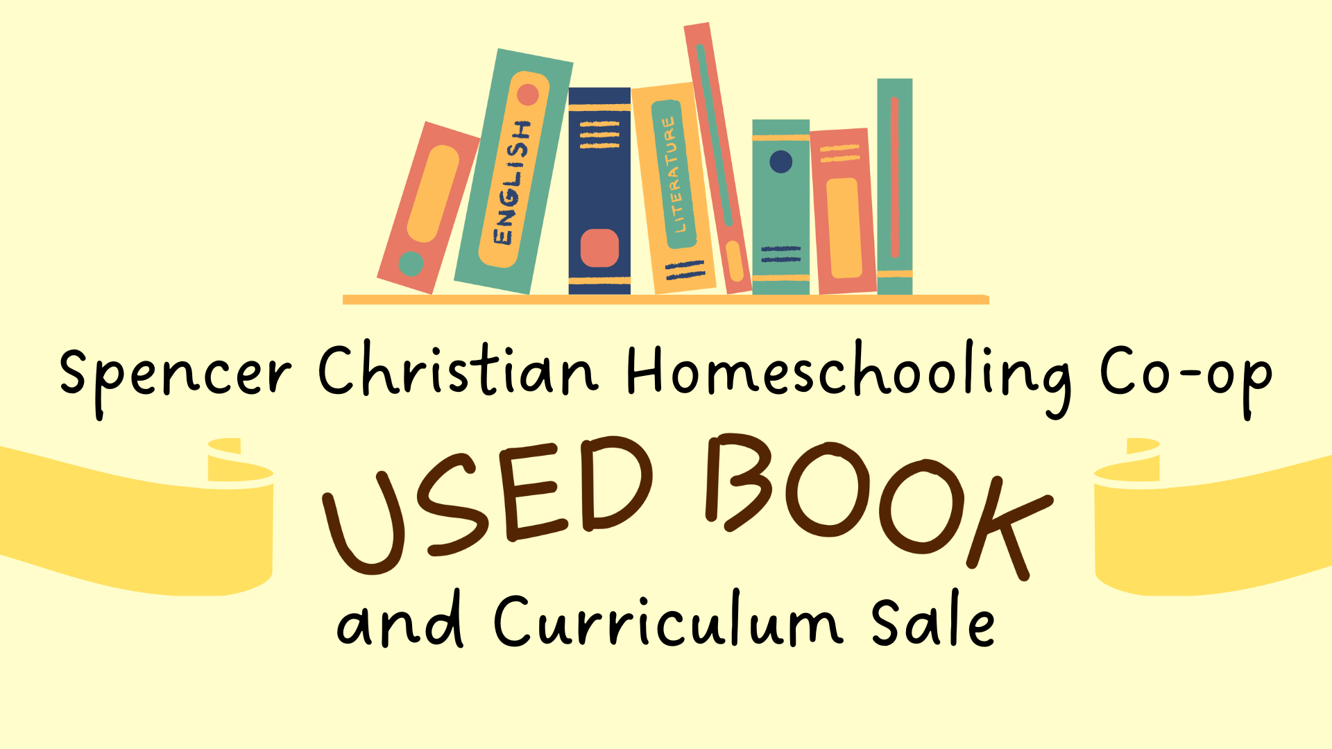 Spencer Christian Homeschool Co-op Used Book Sale 2026