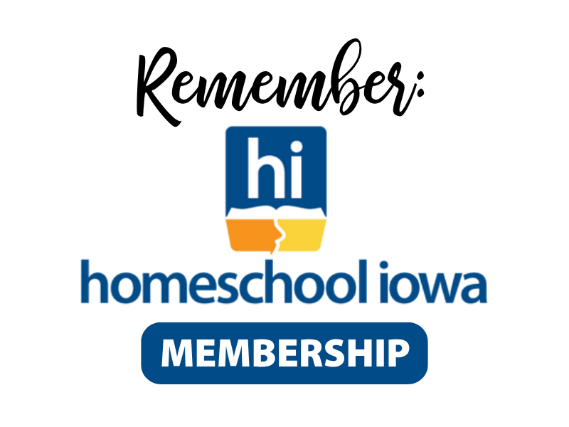 Remember: Homeschool Iowa Membership
